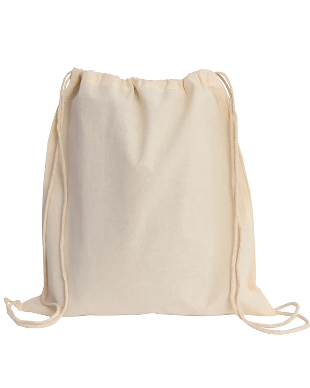 Small Canvas Drawstring Backpack